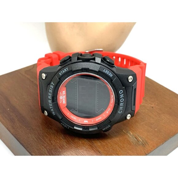 Invicta Men's Watch 47528 Racing Quartz Digital Black Red Resin Strap 52mm - Picture 8 of 14